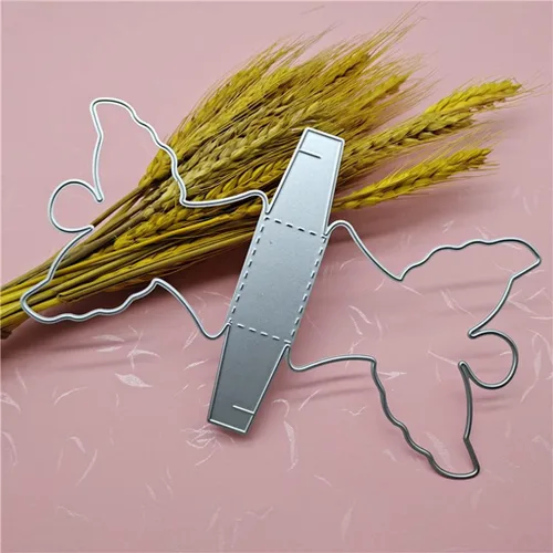 Miniatura 3 de vegan Troqueles para hacer cajas de regalo, troqueles de corte de metal de caja de ángel para tarjetas de álbumes de recortes, 5AC704502
