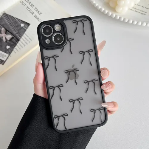 Miniatura 9 de XIZYO Funda para iPhone 13, diseño de rosas florales para mujeres y niñas, patrón estético, delgada, de poliuretano termoplástico, a prueba de Negro
