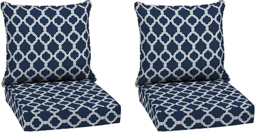 Miniatura 41 de Arden Outdoor Deep Seat Cushion Set, 24 x 24 pulgadas, Cojín para patio resistente al clima, a la lluvia y a la decoloración para silla, sofá y sofá