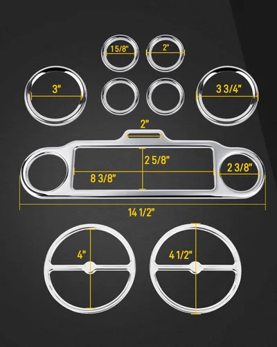 Miniatura 7 de Anillo de ajuste de altavoz estéreo Accent, 9 piezas, compatible con Harley Davidson 1996-2013 Electra Glide Street Glide Trike Glide