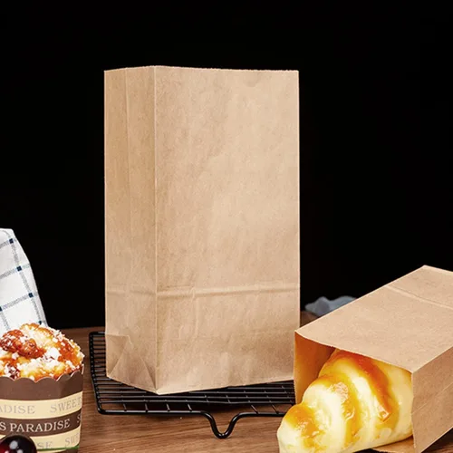 Miniatura 4 de BadenBach Paquete de 50 bolsas de almuerzo de papel marrón de 12 libras, 12.5 x 7 x 4.3 pulgadas, bolsas de pan grandes a granel, bolsas de papel