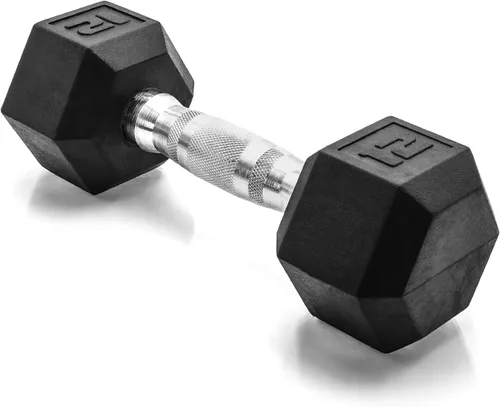Miniatura 22 de CAP Barbell Peso de la mancuerna hexagonal recubierta, individual, 10-120 libras, múltiples opciones