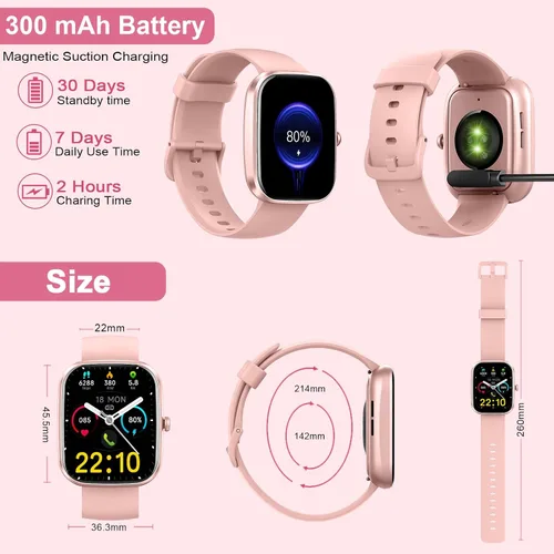 Miniatura 7 de Reloj inteligente, reloj inteligente de 1.91 pulgadas para hombres y mujeres (respuesta/hacer llamadas), rastreador de actividad con más de 100