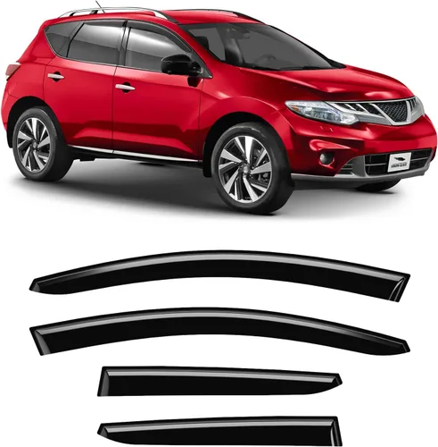 Miniatura 12 de Voron Glass - Protectores de lluvia con cinta adhesiva extra duraderos para Nissan Juke 2011-2017, deflectores de ventana, viseras de ventilación, 4