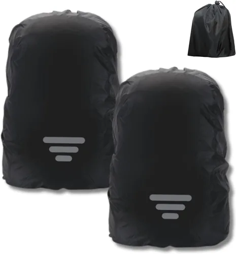 Funda impermeable para mochila con reflectante, paquete de 2 unidades, repelente de suciedad, gruesa, para senderismo, ciclismo, viajes, campamento