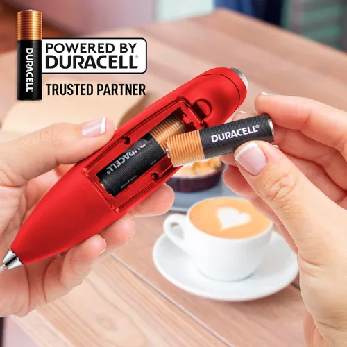 Miniatura 544 de Zulay Milk Boss Espumador de leche potente manual, hace espuma para latte, batidor para mezclar bebidas, café, miniespumador para capuchino, frappé