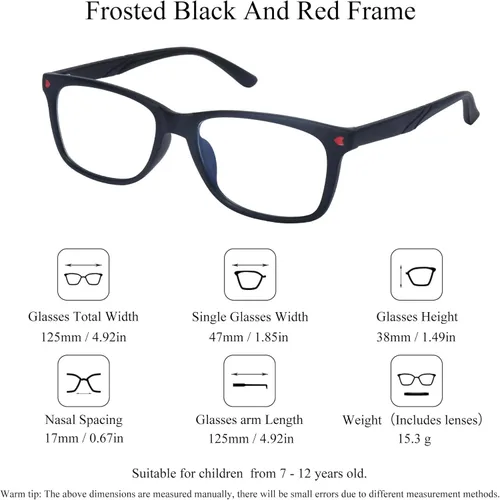 Miniatura 2 de SooGree Gafas de luz azul para niños, lentes de bloqueo de luz azul para adolescentes, niños y niñas, pantalla de computadora, juegos, TV y teléfono