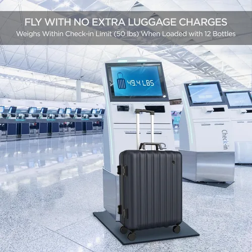 Miniatura 7 de boldworks Maleta de Vino para Aviones 12 Botellas de Equipaje de Vino para Viajes en Avión con Cerradura Aprobada por TSA y Inserto Removible