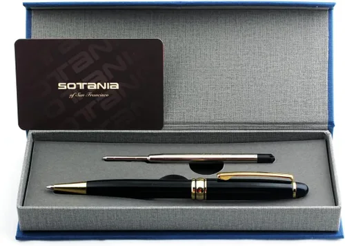 Miniatura 3 de Grabado gratuito – Bolígrafo de rodillo personalizado, bolígrafo de bola, bolígrafos recargables, lápiz retráctil de recarga mediana, tinta negra
