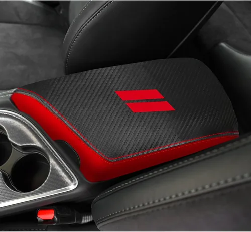 Miniatura 8 de YOSRTER para Accesorios de Dodge Challenger 2015 2016 2017 2018 2019 2020 2021 2022 2023 2024 Funda de Reposabrazos de Consola Central Caja