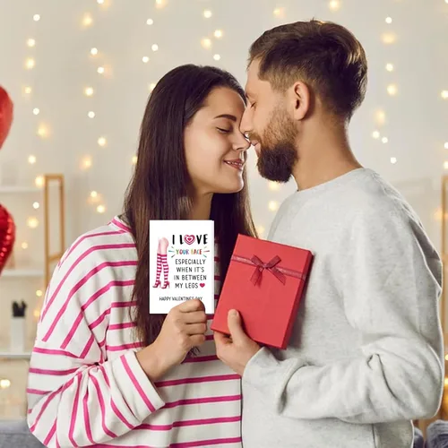 Miniatura 5 de JUESMOS Divertida tarjeta del día de San Valentín para él, marido, novio, tarjeta traviesa del día de San Valentín para marido, hombres, prometido