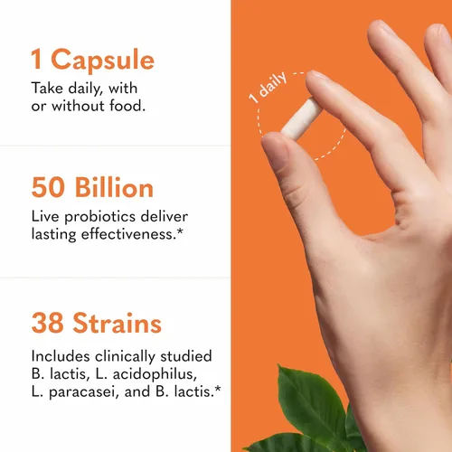 Miniatura 3 de Garden of Life Probióticos para mujeres y hombres - Probióticos crudos Ultimate Care 100 mil millones de UFC Suplemento probiótico, Probiótico