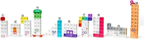 Miniatura 7 de hand2mind MathLink Cubes Numberblocks Conjunto de Actividades 11-20, 30 Actividades de Aprendizaje Preescolar, Bloques de Conteo, Cubos de Enlace