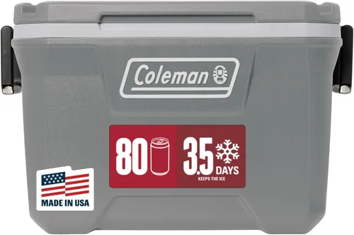 Coleman Classic Series - Hielera portátil con aislamiento, resistente a fugas, para exteriores, conversa el hielo hasta por 5 días, 52, 70, 120 y