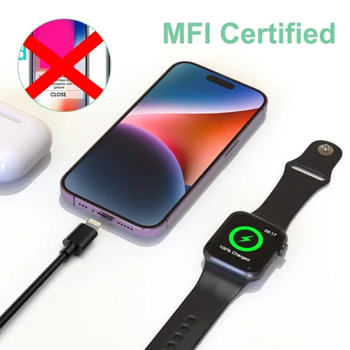 Miniatura 6 de Cable de carga rápida universal 4 en 1 USB C para Apple Smart iWatch, 3M/10 pies tipo C+USB A cargador de reloj+Lightning*2+cable tipo C adaptador