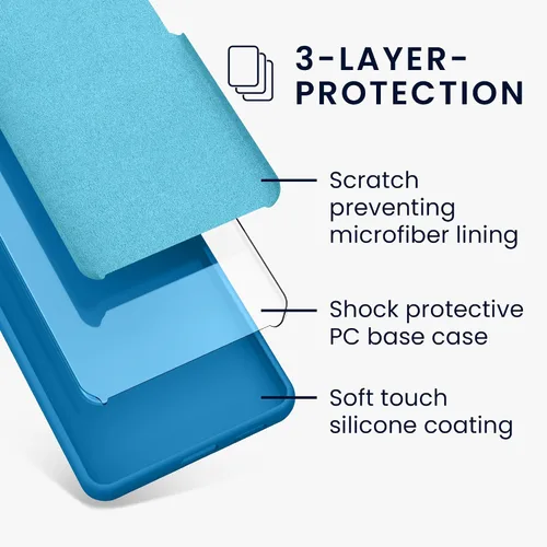 Miniatura 374 de kwmobile Funda Compatible con Google Pixel 6 Pro - Funda de teléfono de silicona TPU con acabado suave - Azul Arrecife