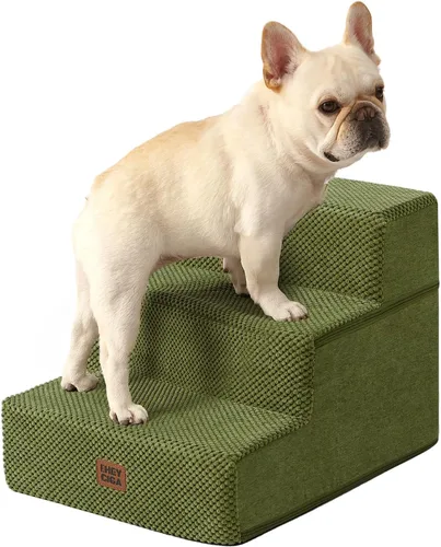 Miniatura 17 de EHEYCIGA Escaleras para perros pequeños de 13.5 pulgadas de alto, escalones para perros de 3 escalones para sofá y silla, escalones para mascotas