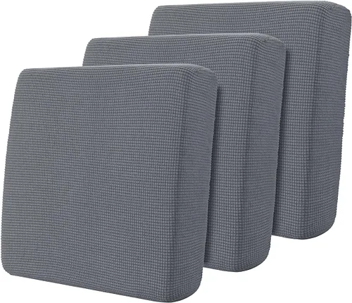 Miniatura 66 de Hokway Fundas de cojín elásticas para sofá Fundas de cojín para sofá Fundas de cojín de asiento de sofá Funda protectora de cojín(Chocolate, Mediano)