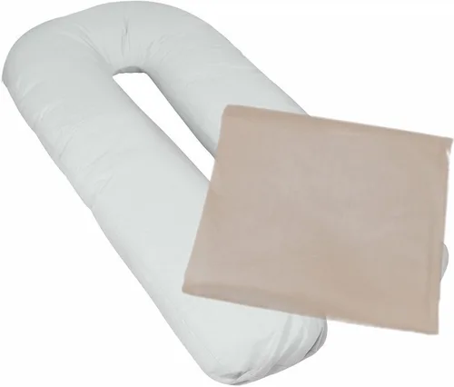 Miniatura 10 de Funda de almohada de cuerpo completo para embarazo, en forma de U, ajuste universal, funda de repuesto para almohada de maternidad (negro)