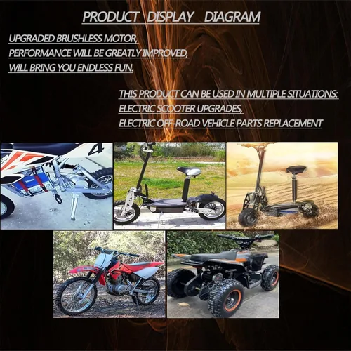 Miniatura 8 de Kunray - Motor eléctrico de CC de 72 V 3000 W, motor eléctrico sin escobillas, velocidad máxima de 6700 rpm, motor eléctrico de motocross, motor