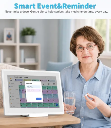 Miniatura 6 de 10.1 inch Digital Calendar Wall Touch Screen Electronic Calendar – Interactive Smart Family Planner, No Subscription, Chore Chart, Meal Planner