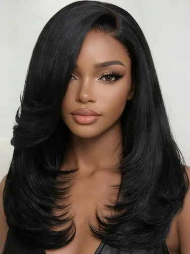 Miniatura 17 de UNICE Yaki - Pelucas de cabello humano lacio con encaje frontal 13x4, con cordón, Pre-Todo, sin pegamento, peluca de cabello humano frontal