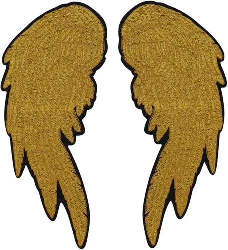 Miniatura 7 de BT3325 - Parches de tela bordada con alas de ángeles, parches para planchar en la espalda, para motocicleta, chaqueta, mochila, emblema militar (A)