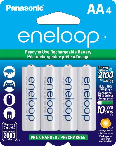 Miniatura 2 de Panasonic Eneloop AA y AAA 2100 ciclo Ni-MH baterías recargables precargadas (paquete de 4 unidades de cada uno)