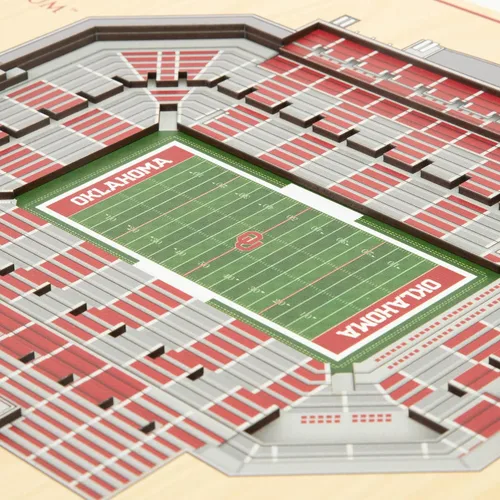 Miniatura 3 de YouTheFan NCAA Oklahoma Sooners - Arte de pared 3D de 5 capas con vista al estadio, Gaylord Family Oklahoma Memorial Stadium, 13.00 x 17.00 pulgadas