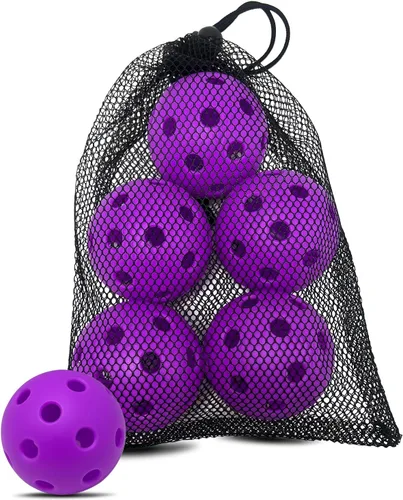 Miniatura 20 de 6 -Pack Pickleball Balls, 26 Holes Outdoor Pickleballs, High Elasticity & Durable Pickle Balls for All Style Pickleball Paddles Indoor Pickleballs