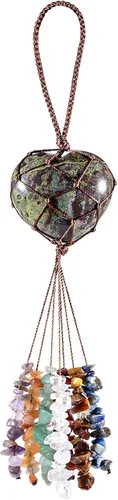 Miniatura 9 de Rockcloud Adorno colgante de obsidiana negra hecha a mano, diseño de corazón de amor, adorno para yoga, meditaiton, Fengshui, decoración de ventana