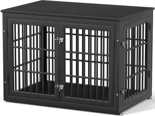 Miniatura 30 de rehomerance Mueble de jaula de perro resistente de 26 pulgadas para perros pequeños, mesa auxiliar decorativa para casa de mascotas, muebles
