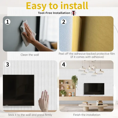 Miniatura 8 de EVERECO Paquete de 12 Paneles Acústicos Grandes, 47.2×23.6×0.4 pulgadas, Paneles Insonorizantes para Pared, Adecuados para Sala de Transmisión