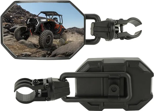 SUNPIE Espejo lateral UTV - Espejos ajustables de punto ciego para jaula de barra antivuelco de 1.5 a 2 pulgadas Polaris RZR, Can Am X3, Honda