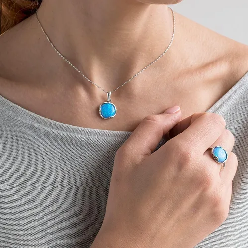 Miniatura 26 de 925 Sterling Silver Gemstone Necklace Women - Gemstone Pendant Necklace Silver- Birthstone Necklace - Silver Jewelry for Women- Minimalist Jewelry