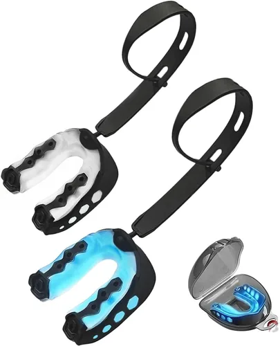 2 protectores bucales deportivos para niños, protector bucal de encías, juego de armadura de dientes, protector bucal con correa, protector bucal