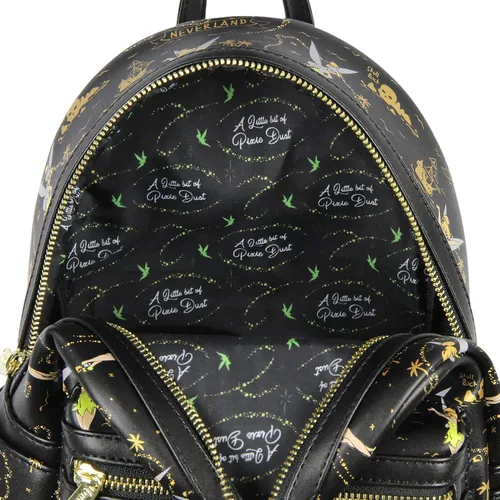Miniatura 5 de Loungefly Disney Tinkerbell Neverland Treasure Map - Mini mochila con estampado Little Little Of Pixie Dust Negro