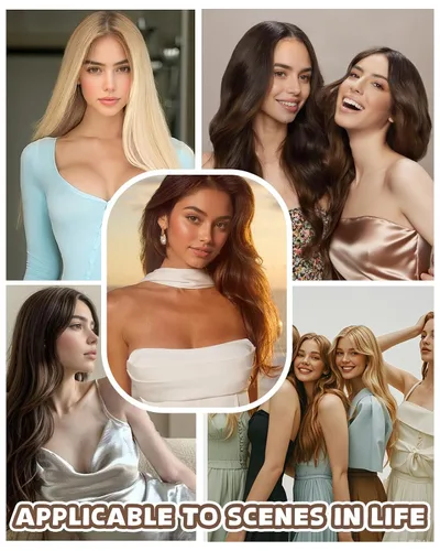 Miniatura 9 de Hetto Extensiones de cabello humano con nano cuentas, balayage, extensiones de cabello humano, color negro degradado a plateado, extensiones