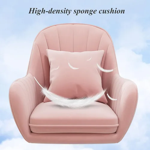 Miniatura 5 de Silla giratoria de 360° para computadora, silla de oficina en casa, ergonómica, respaldo medio, ajustable, silla de escritorio para el hogar