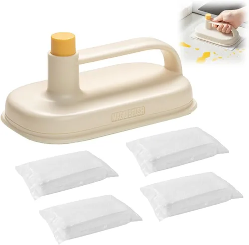 Cepillo mágico desechable que protege las manos para cocina, baño, estufa, bañera, fregadero, plato, olla, herramienta de limpieza del hogar (con