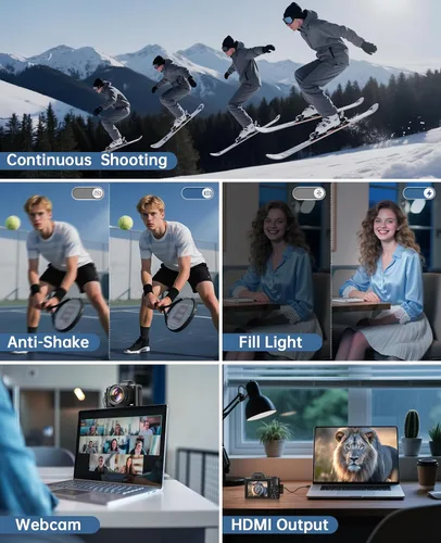 Miniatura 7 de Cámaras digitales 8K para fotografía – Autofoco 88MP WiFi Vlogging Cámara para YouTube con doble lente – Cámara de vlog con zoom digital 16X
