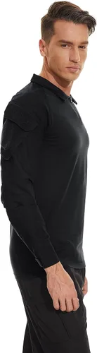 Miniatura 3 de TACVASEN Camisa táctica de manga larga para hombre, con cremallera de 1/4, con bolsillos, para paintball, militar, Airsoft, transpirable