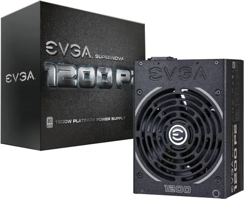 EVGA Supernova 1200 P2 80+ Platinum, 1200W Modo ECO Totalmente Modular NVIDIA SLI y Crossfire Ready, 10 años de garantía, Fuente de alimentación