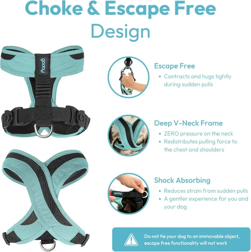 Miniatura 3 de Gooby Comfort X One Arnés para Perro - Arnés para perro que se pone por la cabeza para perros pequeños y medianos - Sin escape y sin ahogo - Malla