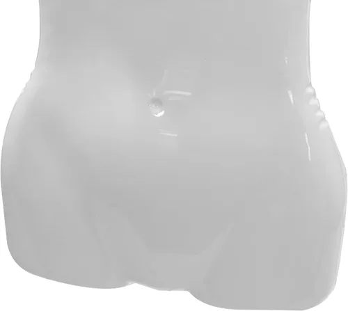 Miniatura 7 de SSWBasics Torso de maniquí colgante de plástico económico para exhibición de ropa femenina, forma blanca con gancho, ideal para venta al por menor