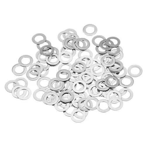 Miniatura 19 de uxcell Arandelas planas de acero inoxidable M3 304, 20 espaciadores planos ultrafinos de 0.118 x 0.197 x 0.004 in para tornillo de tornillo