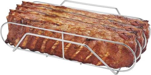 Soligt. - Rejilla de acero inoxidable 304 extra larga para parrillas de 18.0 pulgadas o más grandes, soporta hasta 3 costillares completos.