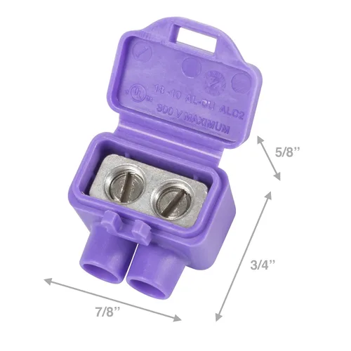 Miniatura 3 de King Innovation 95015 AlumiConn - Conector de cable, paquete de 10, morado, conteo
