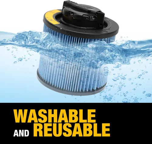 Miniatura 6 de DEWALT Filtro de vacío de repuesto DXVC4002, apto para la mayoría de aspiradoras húmedas y secas de 4 a 5 galones, filtro de cartucho de alta