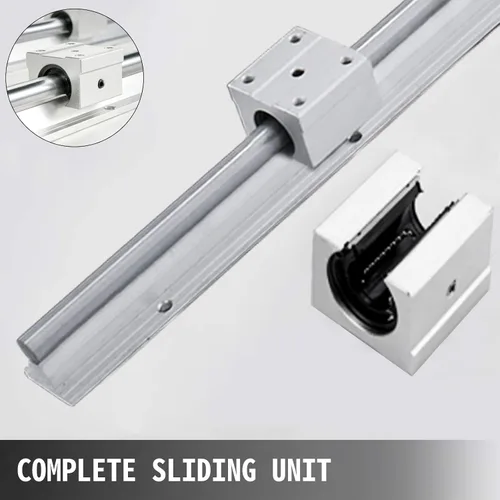 Miniatura 6 de Happybuy SBR12 4 SBR12UU Juego de 2 rieles lineales, de 39.37 pulgadas. Soporte de riel lineal. Guía lineal para rodamientos ranurados de 0.78